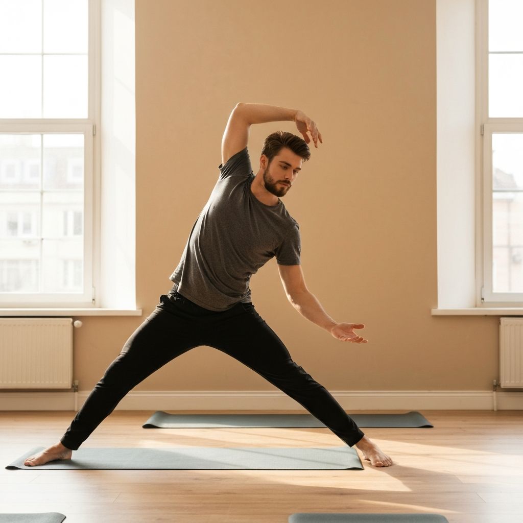 Person exploring movement with awareness